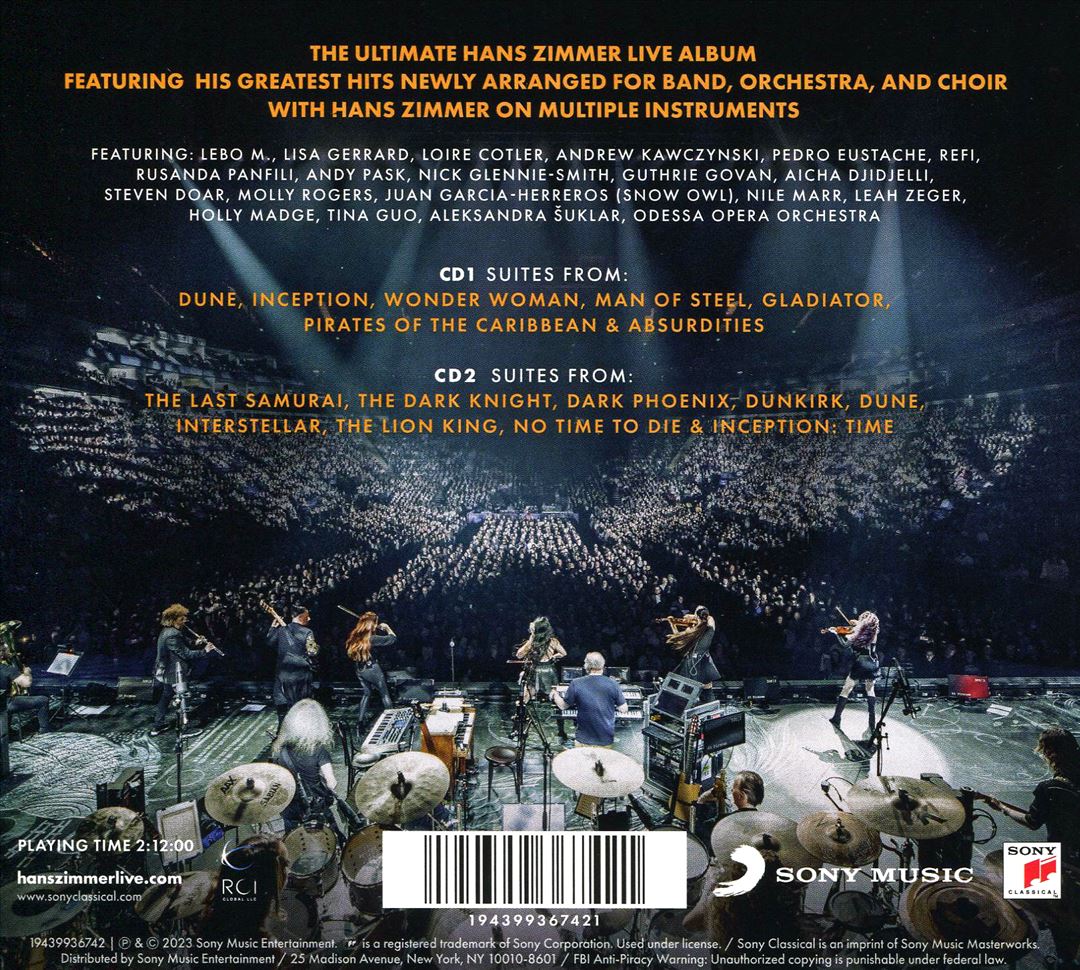 Hans Zimmer Live cover art