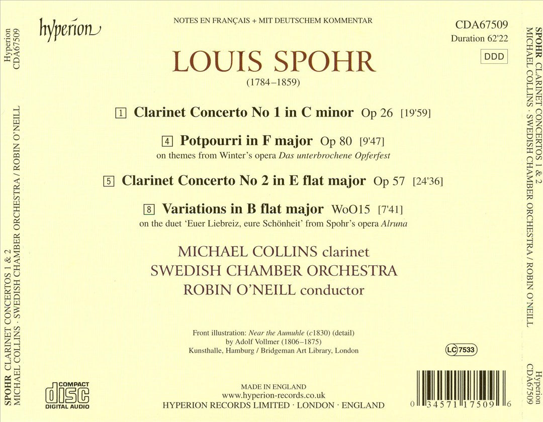 Spohr: Clarinet Concertos Nos. 1 & 2 cover art