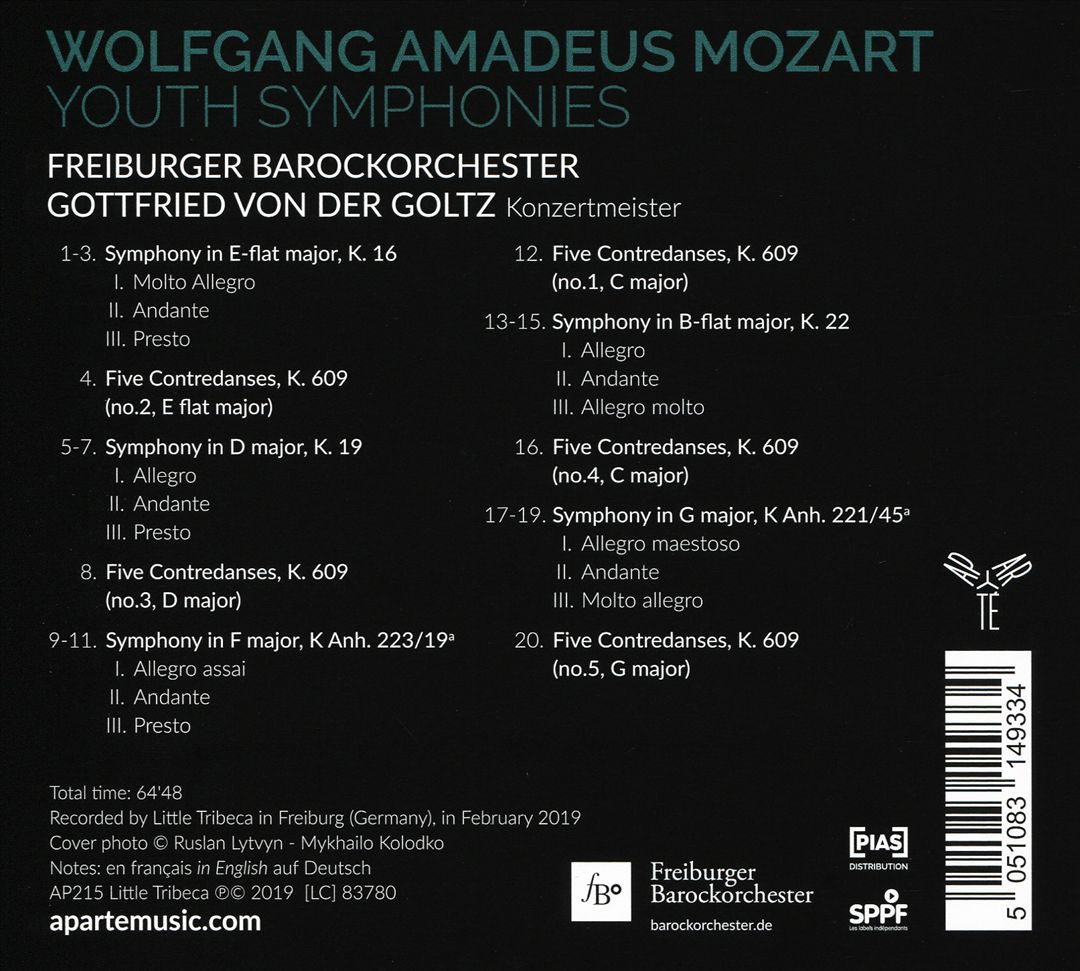 Mozart: Youth Symphonies cover art