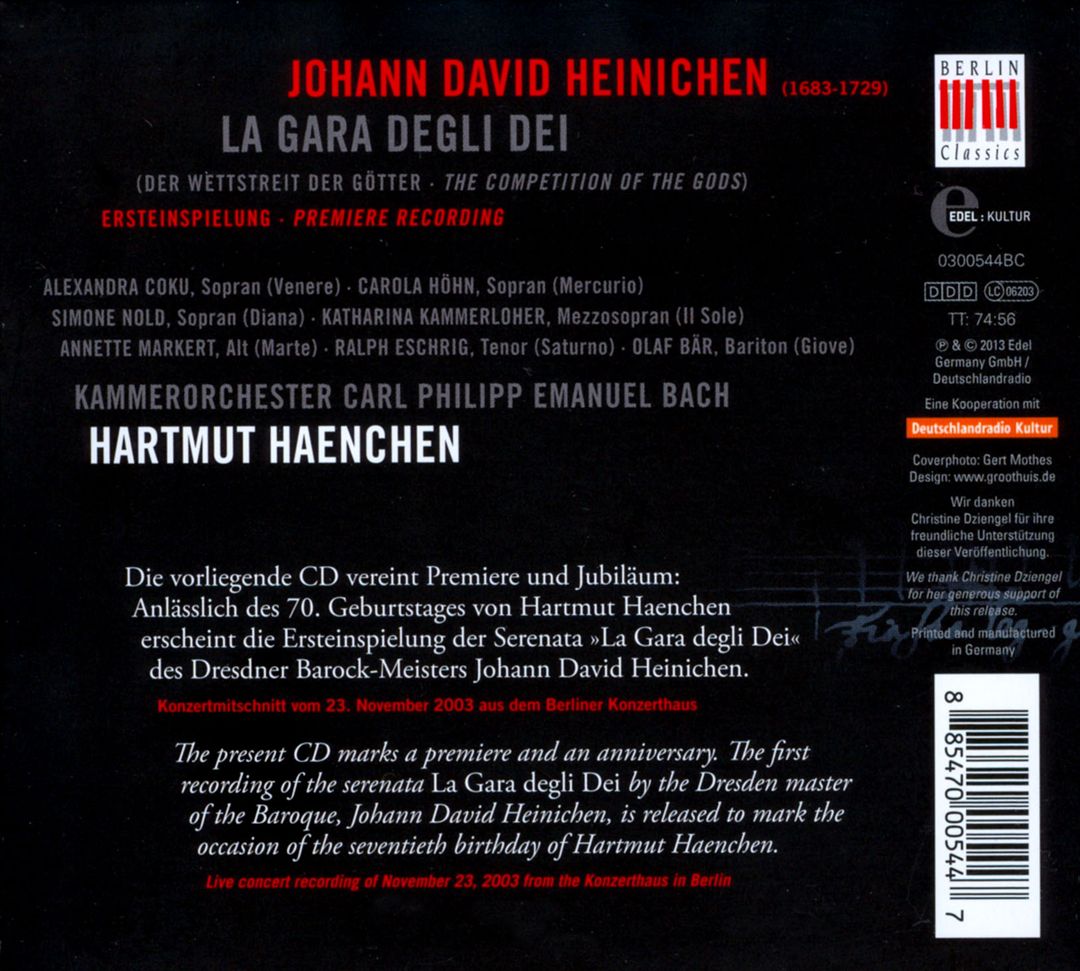 Johann David Heinichen: La Gara degli Dei cover art