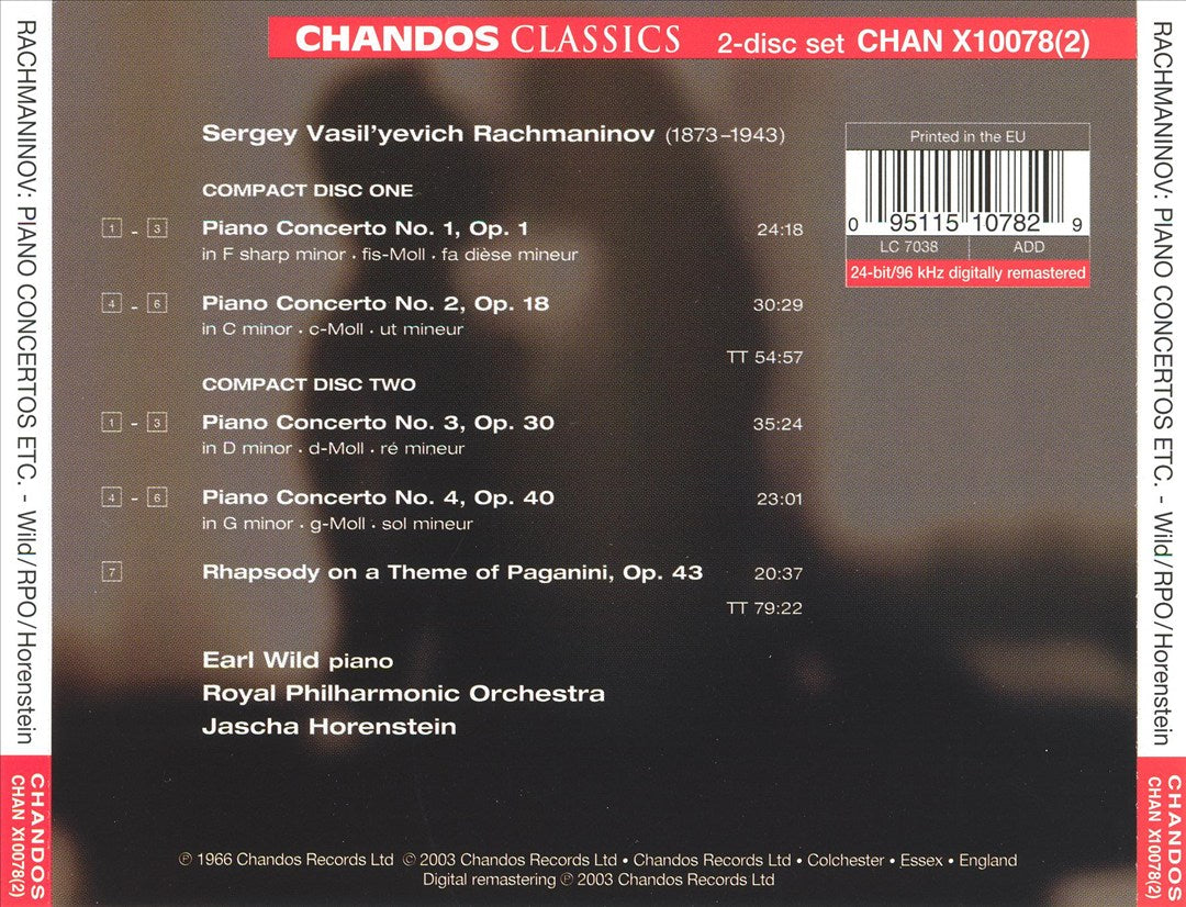 Rachmaninov: Piano Concertos Nos. 1-4; Rhapsody on a Theme of Paganini cover art