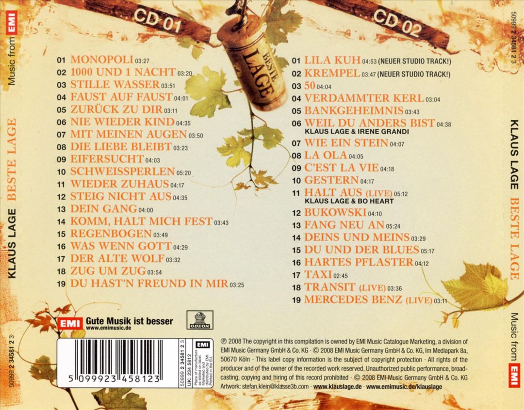 Beste Lage: Das Beste von Klaus Lage cover art