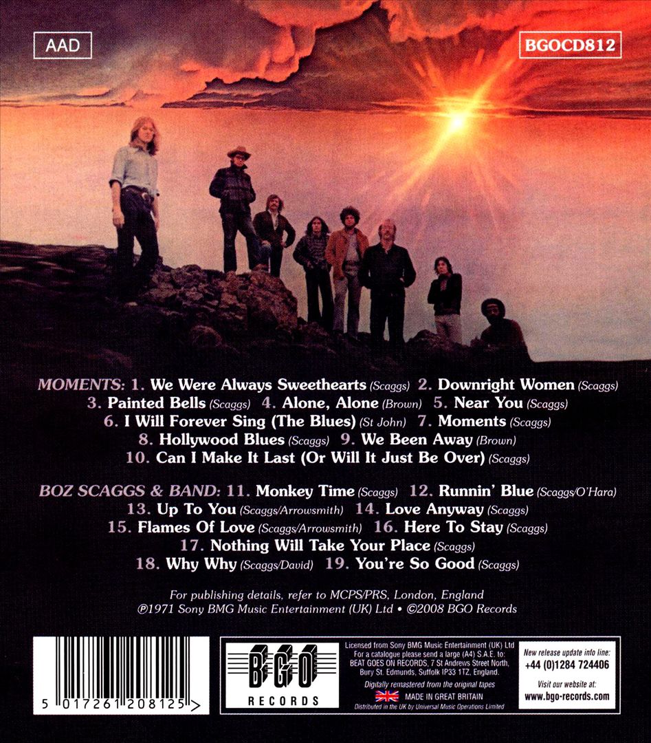 Moments/Boz Scaggs & Band cover art