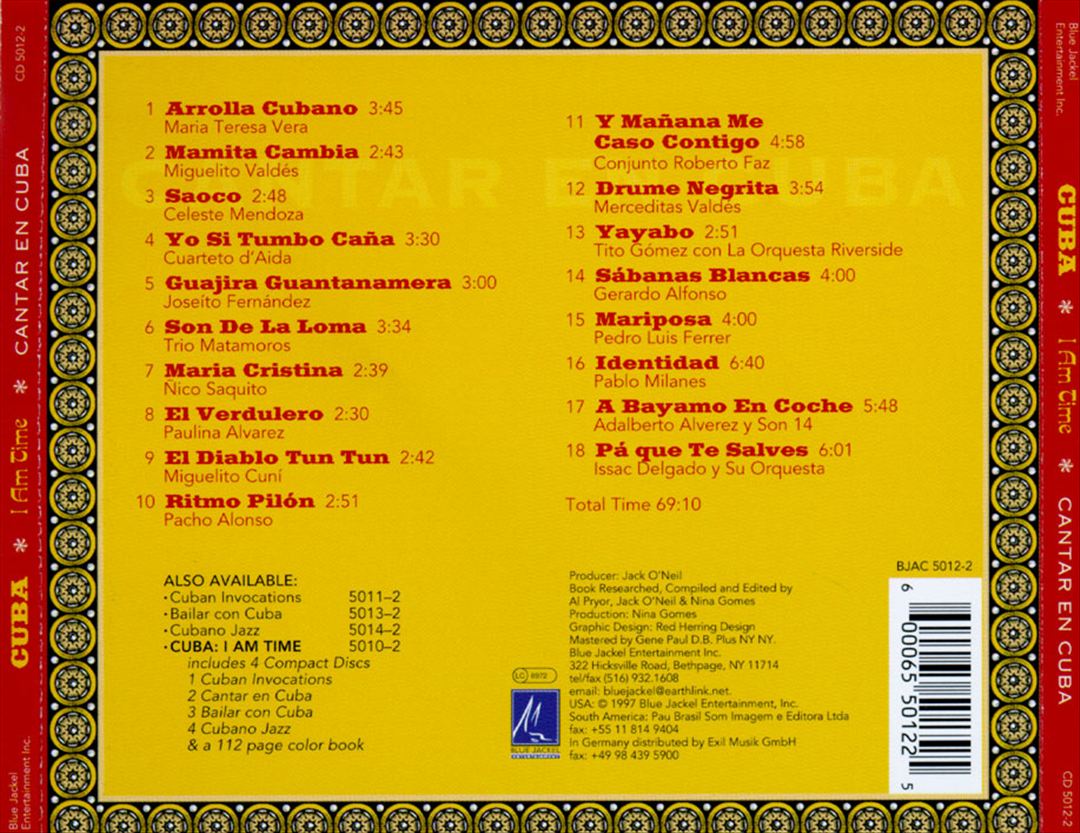 Cuba, I Am Time, Vol. 2: Cantar en Cuba cover art