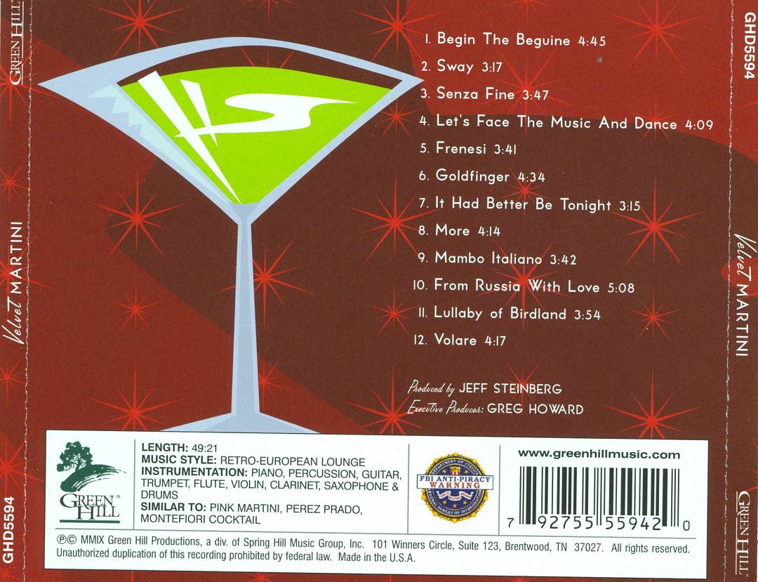 Velvet Martini cover art