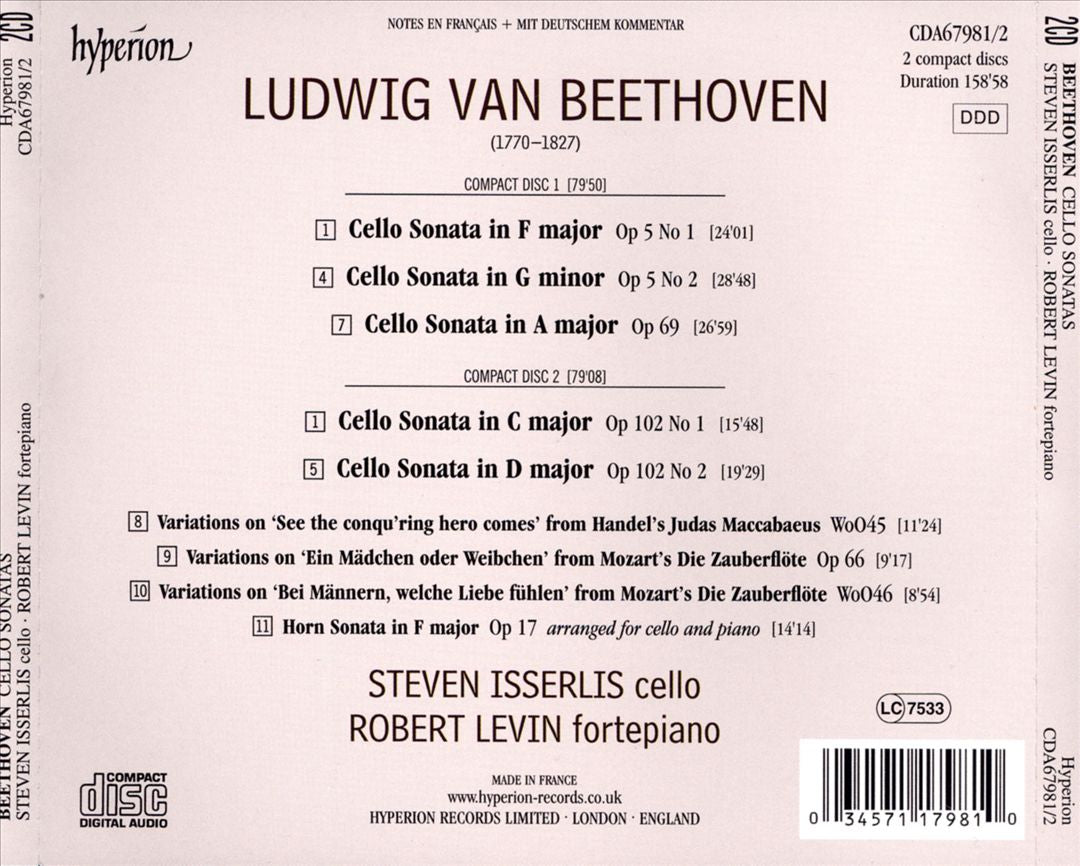 Beethoven: Cello Sonatas cover art