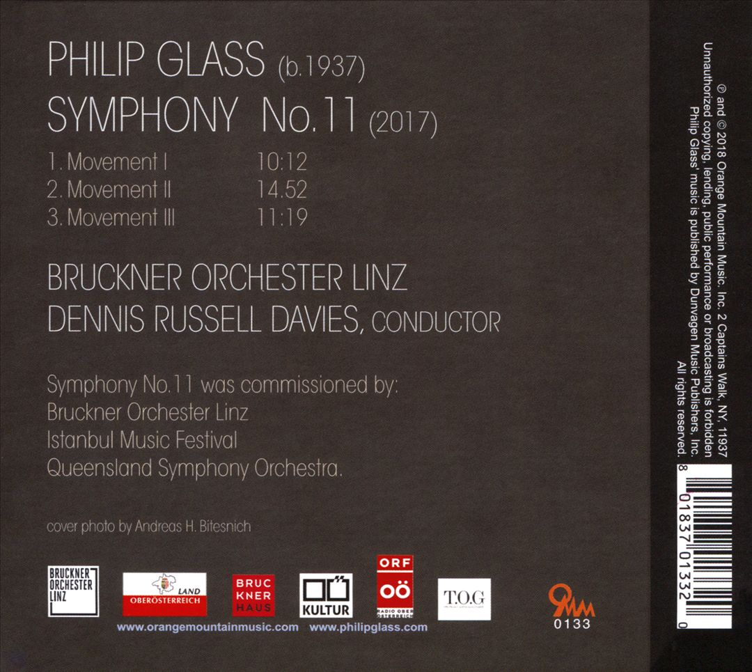 Philip Glass: Symphony No. 11 cover art