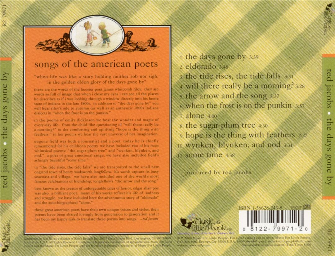 Days Gone By: Songs of the American Poets, Vol. 1 cover art