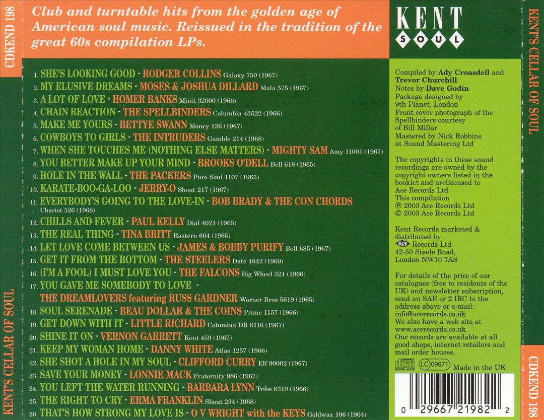 Kent's Cellar of Soul cover art