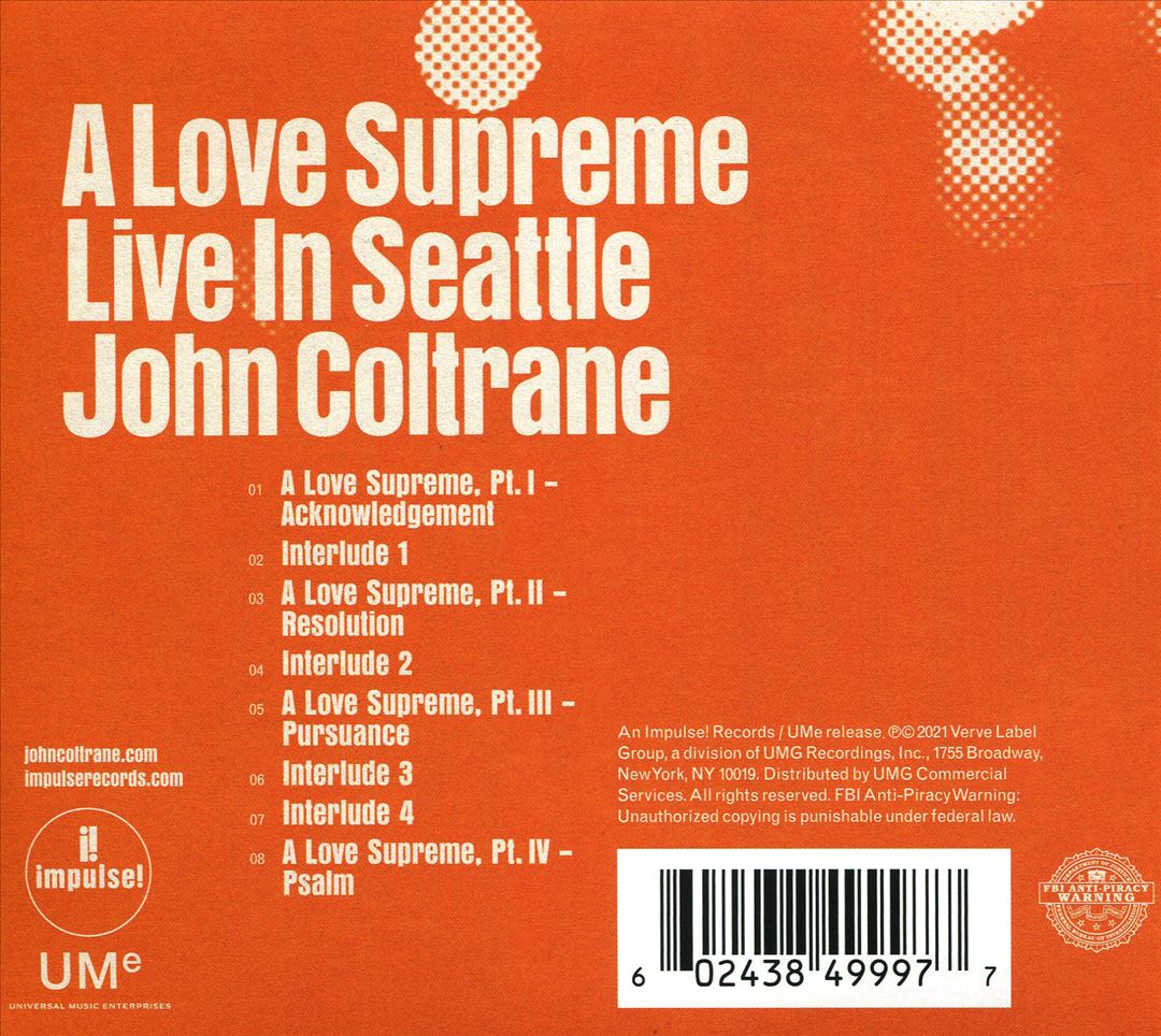 Love Supreme: Live in Seattle cover art