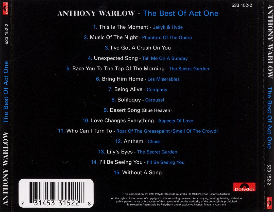 Best of Act One cover art