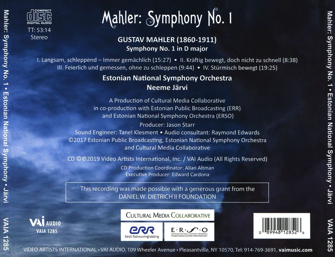 Gustav Mahler: Symphony No. 1 cover art