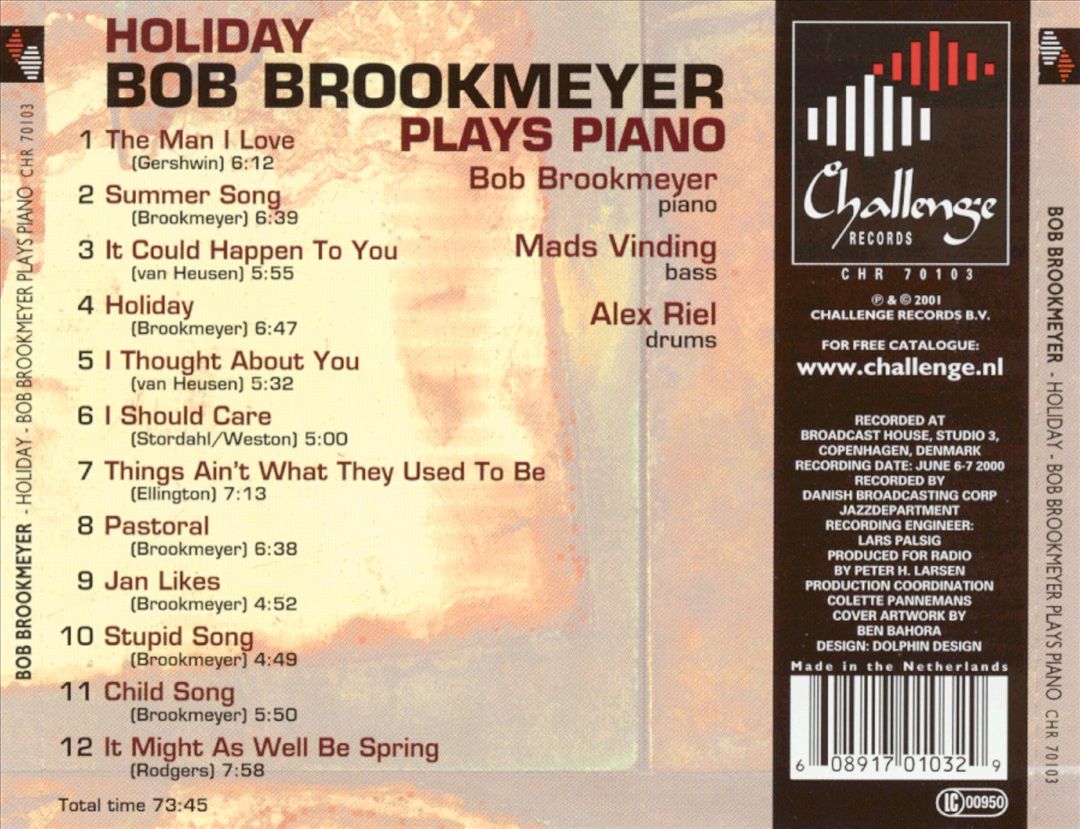 Holiday: Bob Brookmeyer Plays Piano cover art