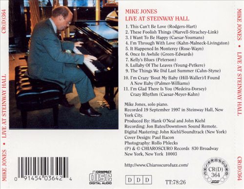 Live at Steinway Hall cover art
