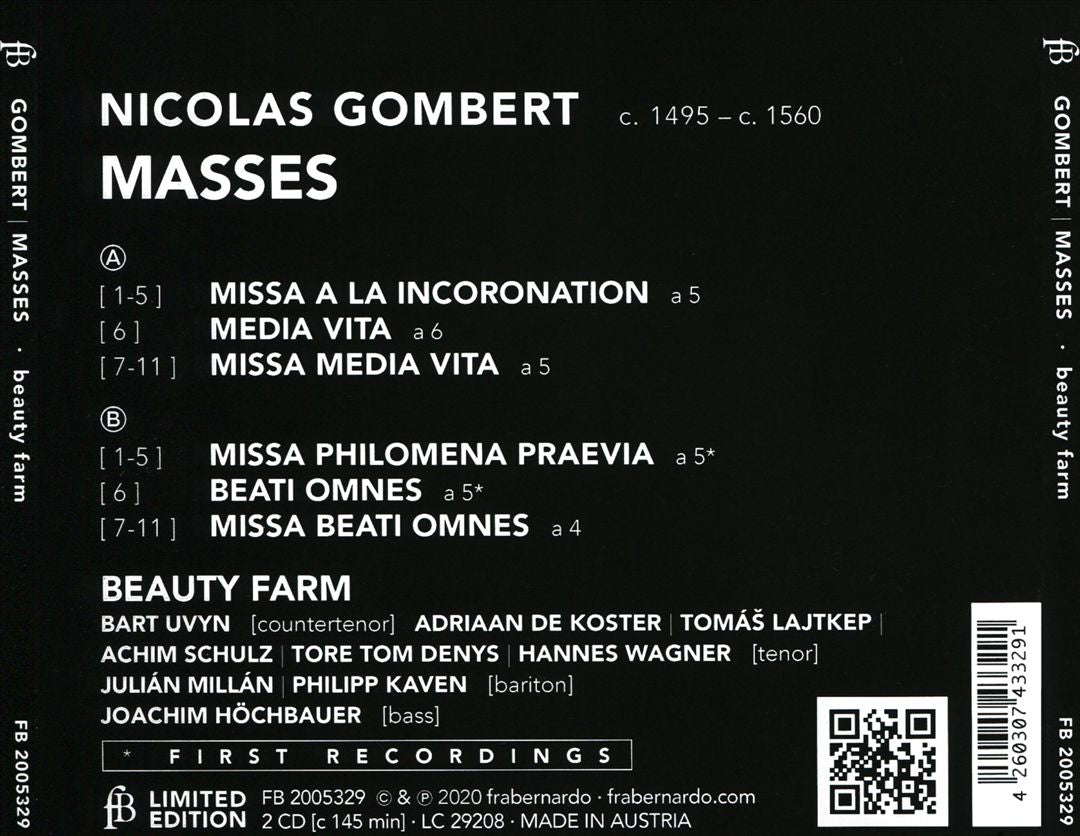 Gombert: Masses cover art
