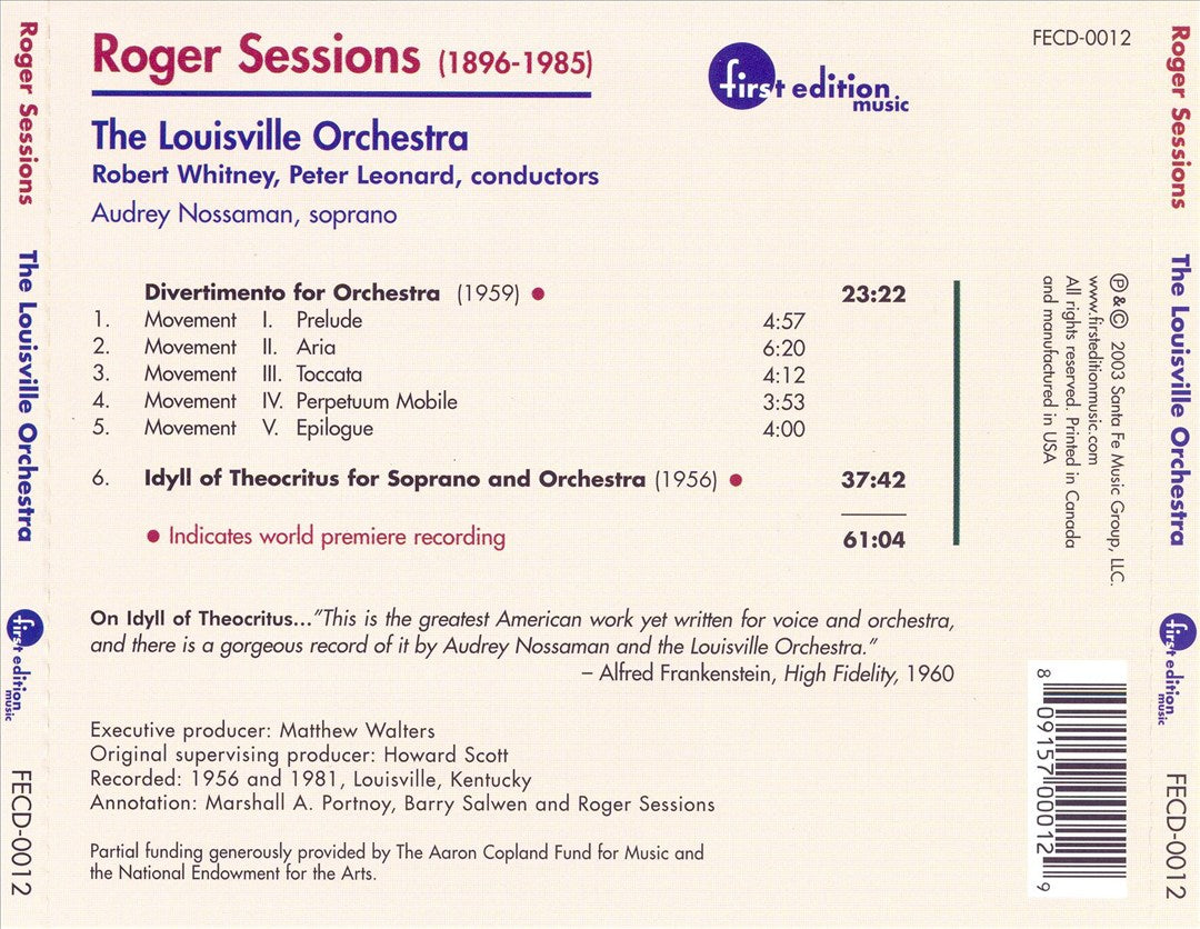 Roger Sessions cover art
