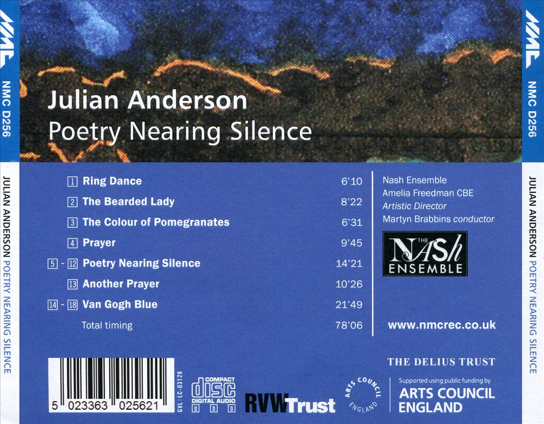 Julian Anderson: Poetry Nearing Silence cover art