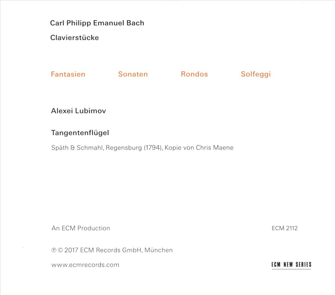 Carl Philipp Emanuel Bach: Tangere cover art