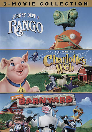 Rango/Charlotte's Web/Barnyard cover art