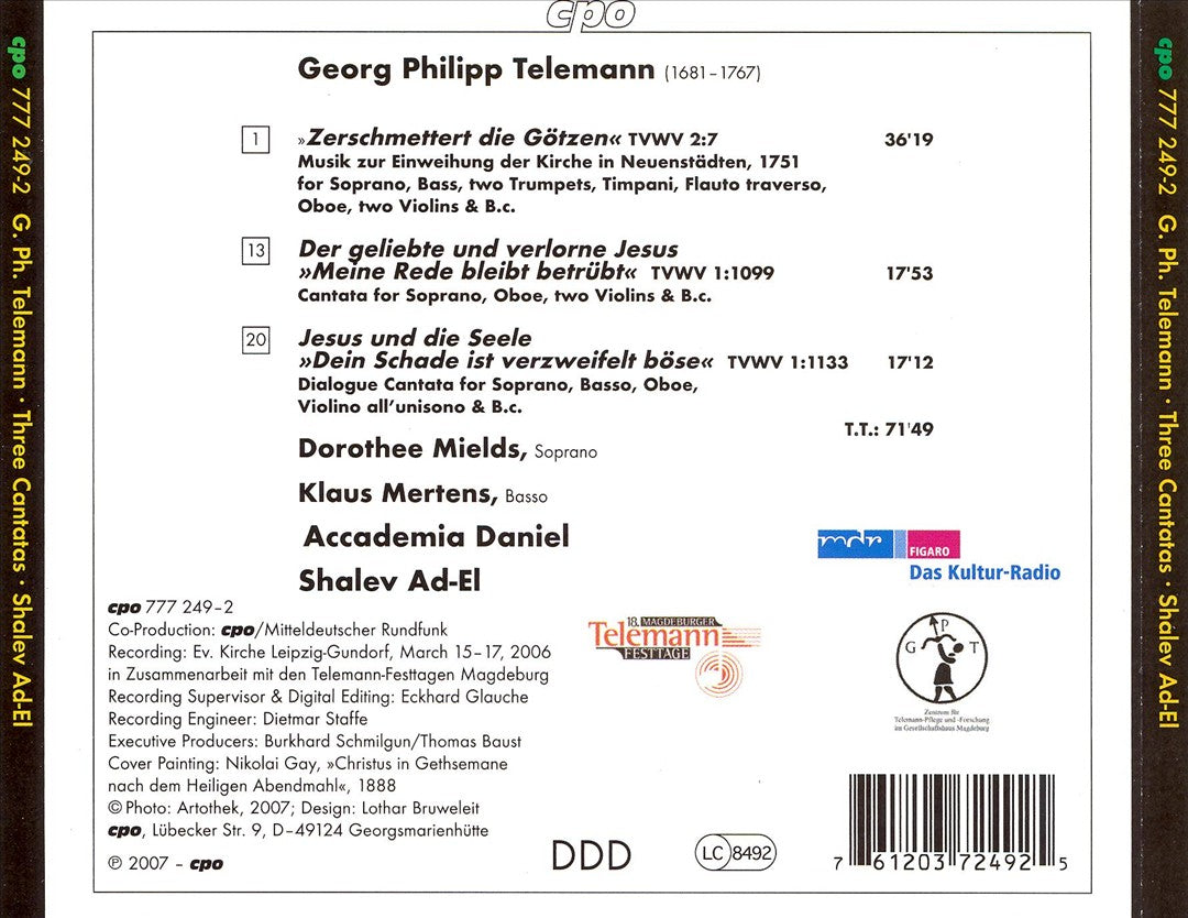 Georg Philipp Telemann: Zerschmettert die Götzen, TVWV 2:7 cover art