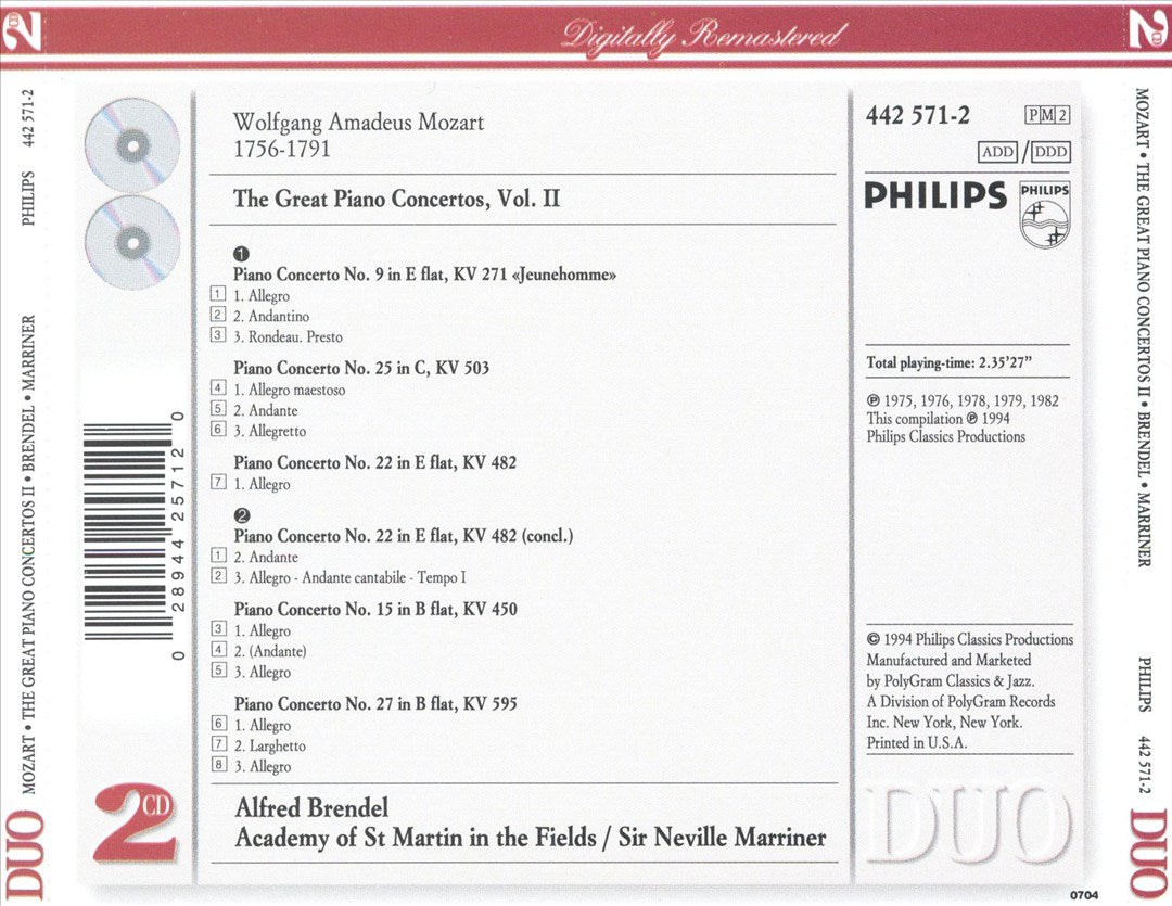 Mozart: Great Piano Concertos, Vol. 2 cover art