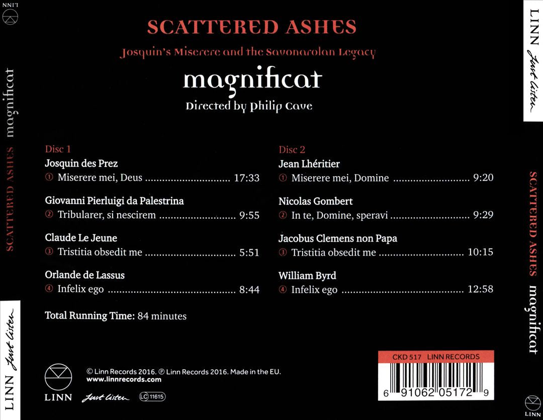 Scattered Ashes: Josquin's Miserere and the Savonarolan Legacy cover art