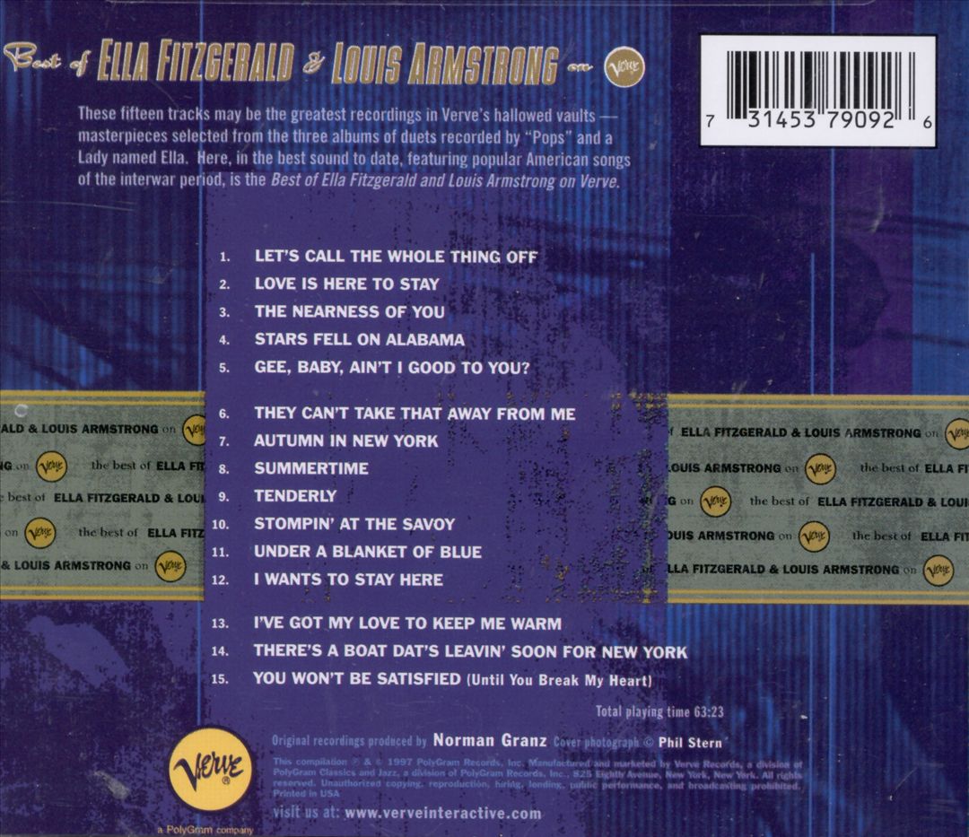 Best of Ella Fitzgerald and Louis Armstrong on Verve cover art