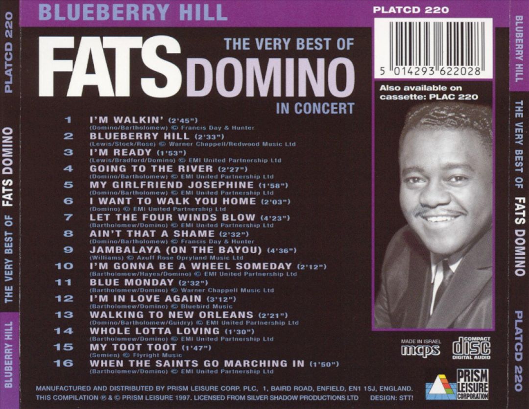 Blueberry Hill: The Very Best of Fats Domino in Concert cover art