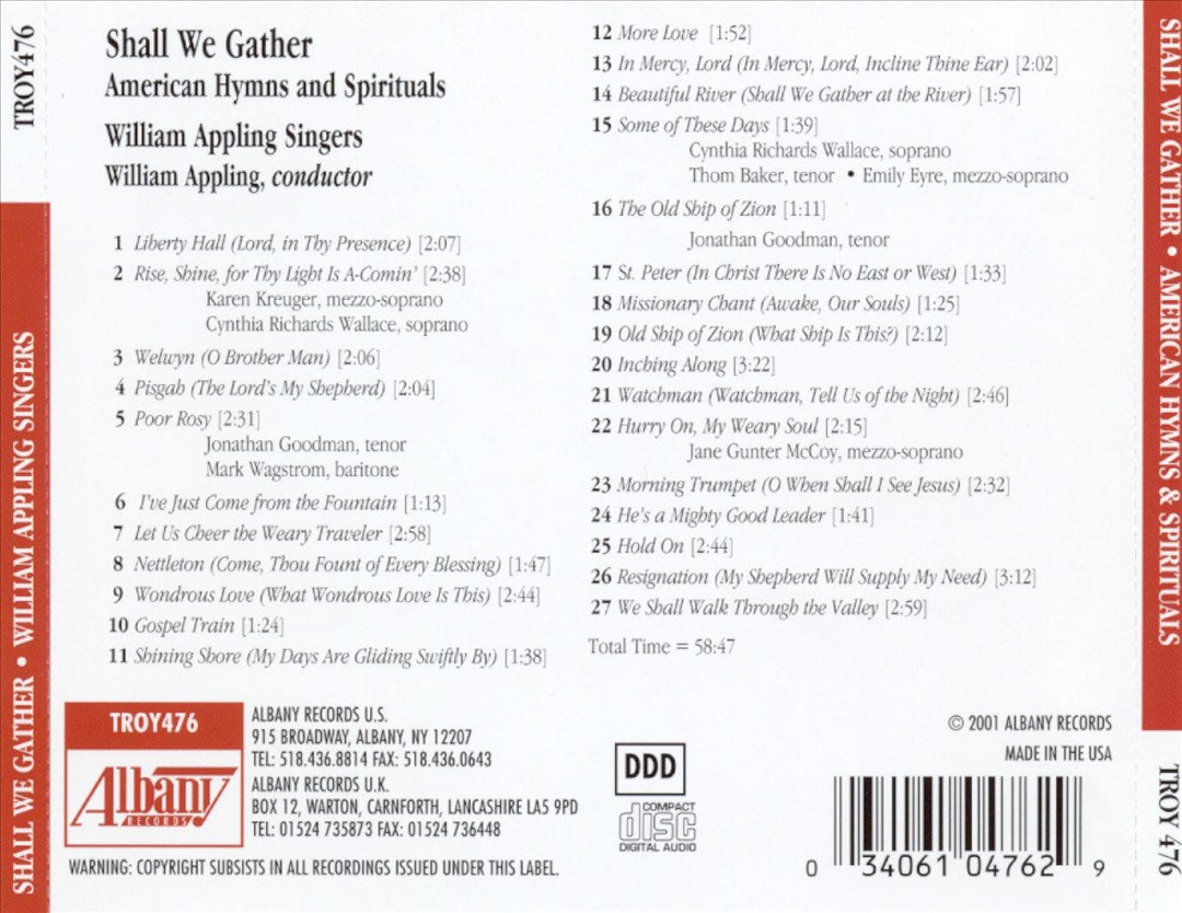 Shall We Gather: American Hymns & Spirituals cover art