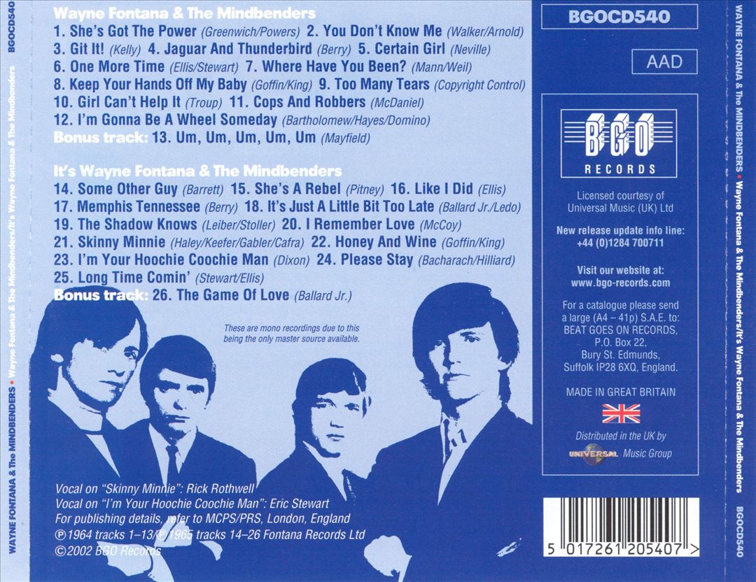 Wayne Fontana and the Mindbenders/It's Wayne Fontana and the Mindbenders cover art