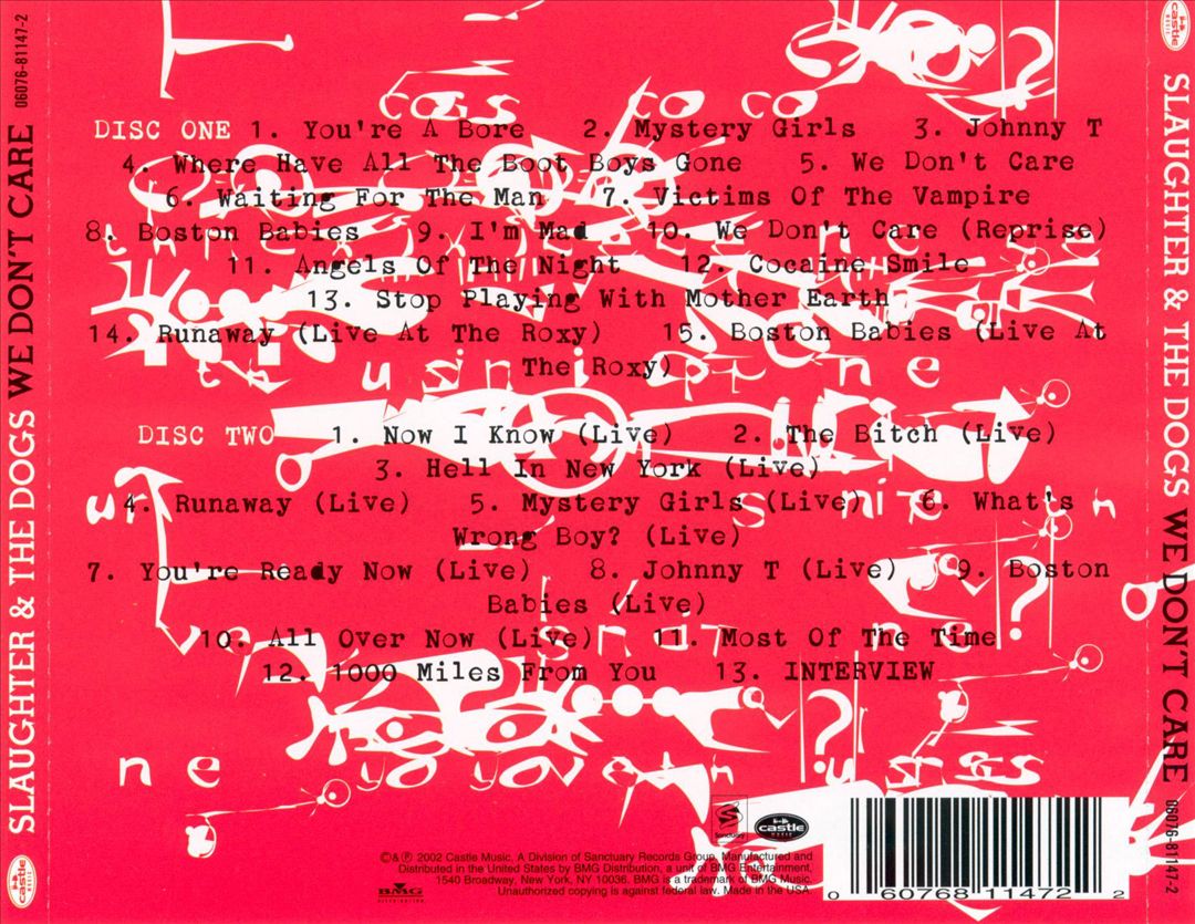 We Don't Care: Anthology cover art