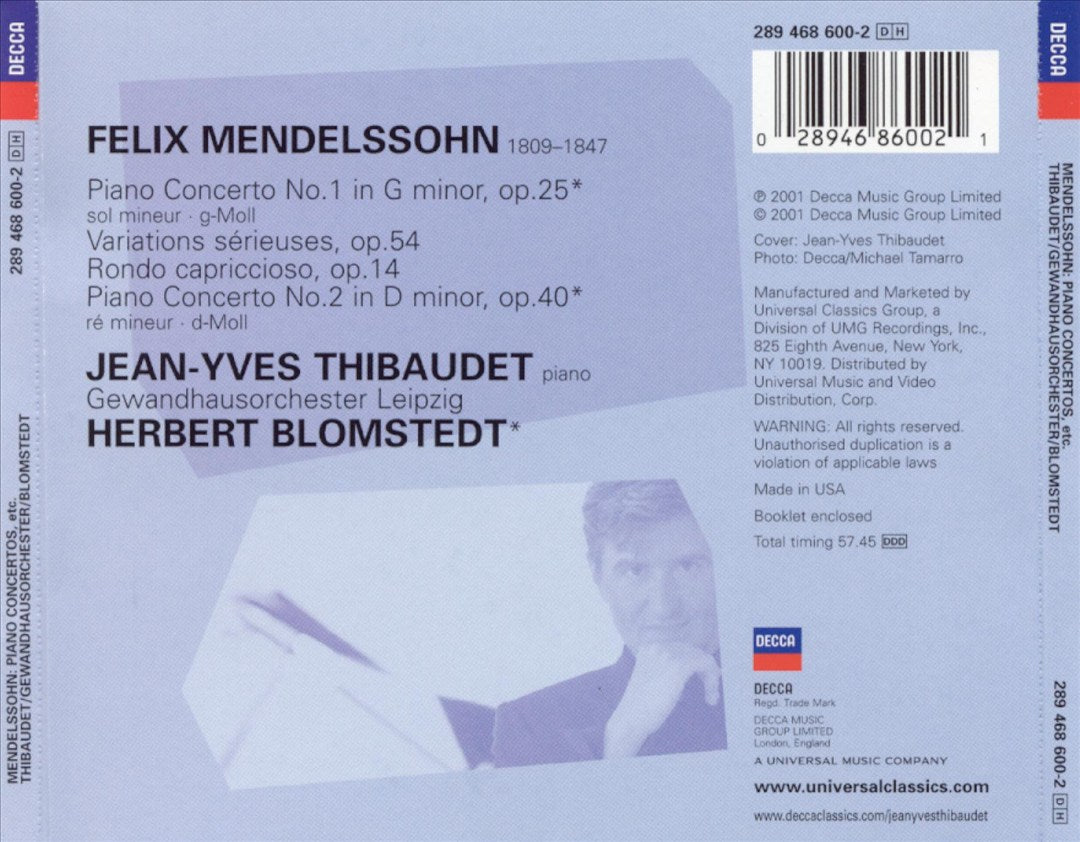 Mendelssohn: Piano Concertos Nos. 1 & 2 cover art