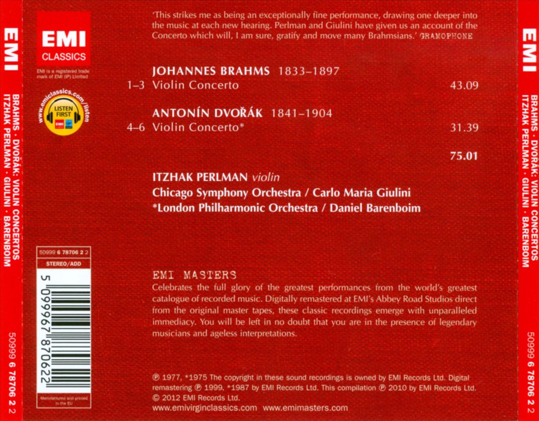 Brahms: Violin Concerto cover art