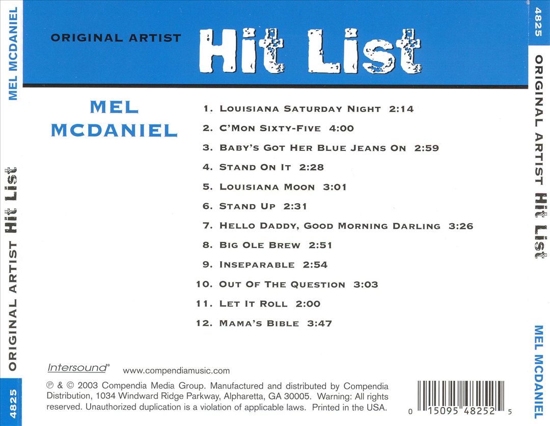 Original Artist Hit List cover art