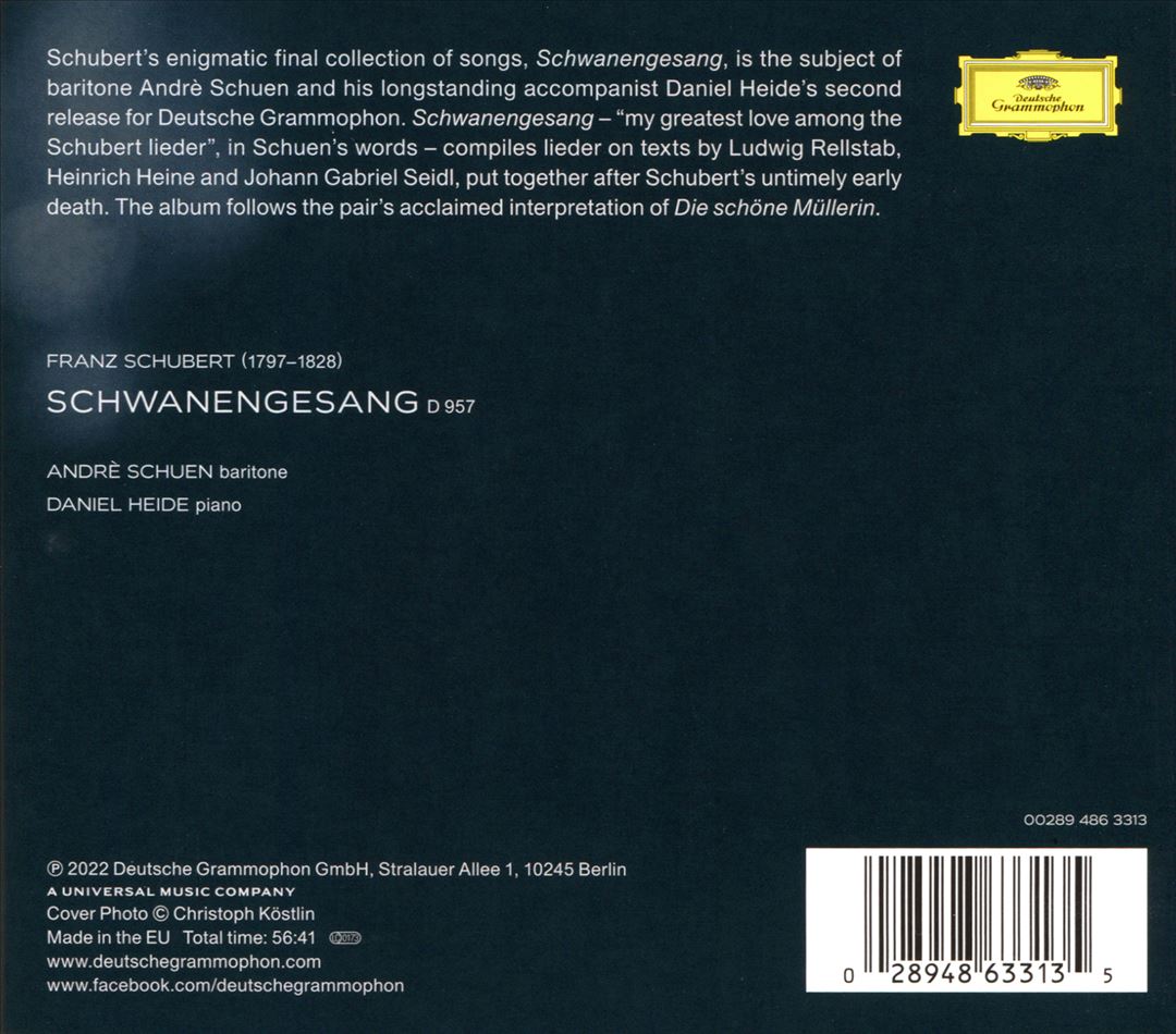 Franz Schubert: Schwanengesang cover art