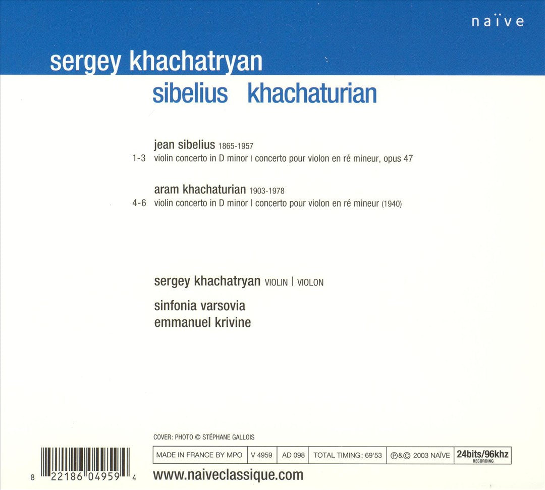 Khachaturian, Sibelius: Violin Concertos cover art