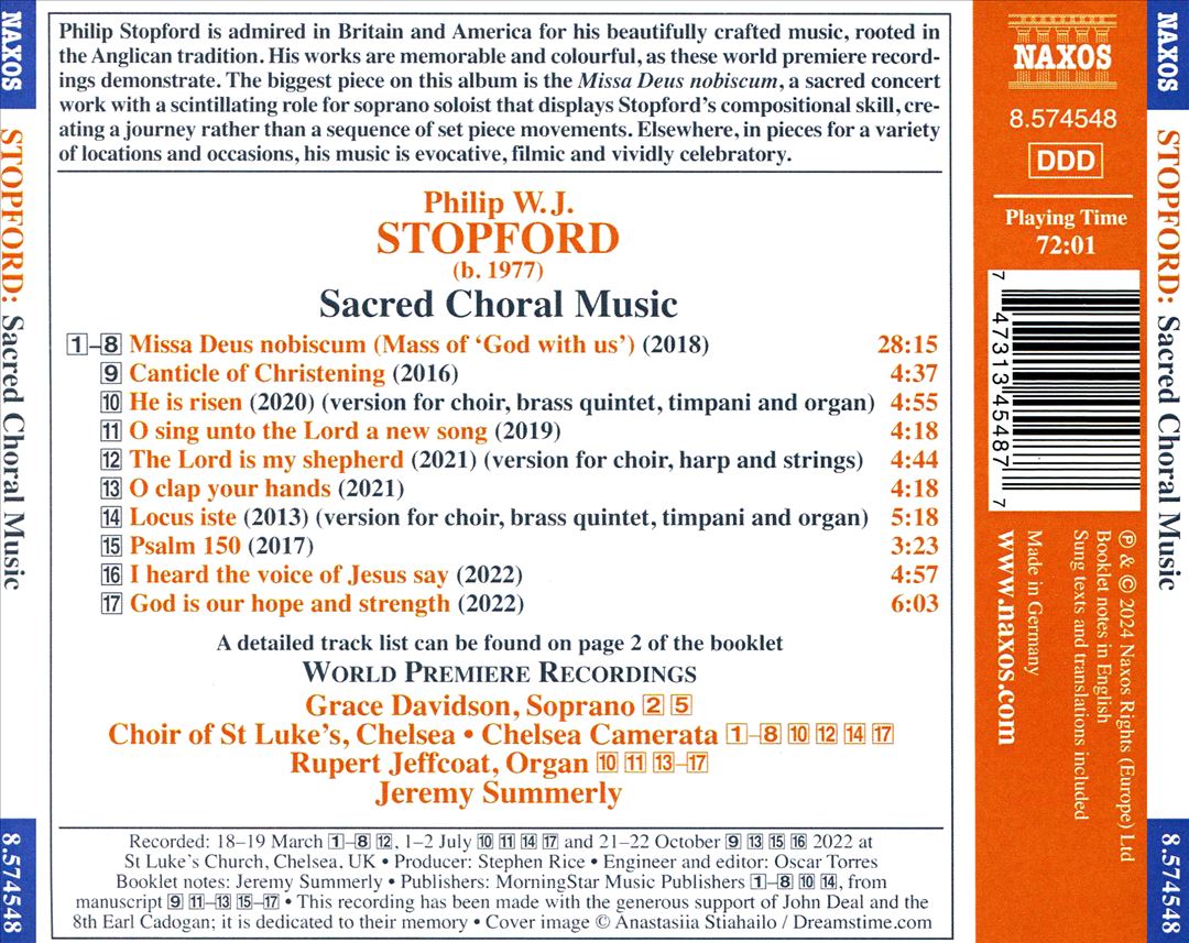 Philip W.J. Stopford: Sacred Choral Music cover art