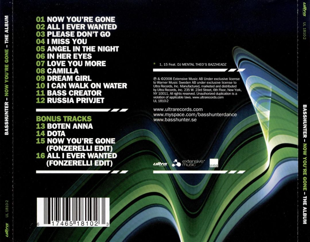 Now You're Gone: The Album cover art