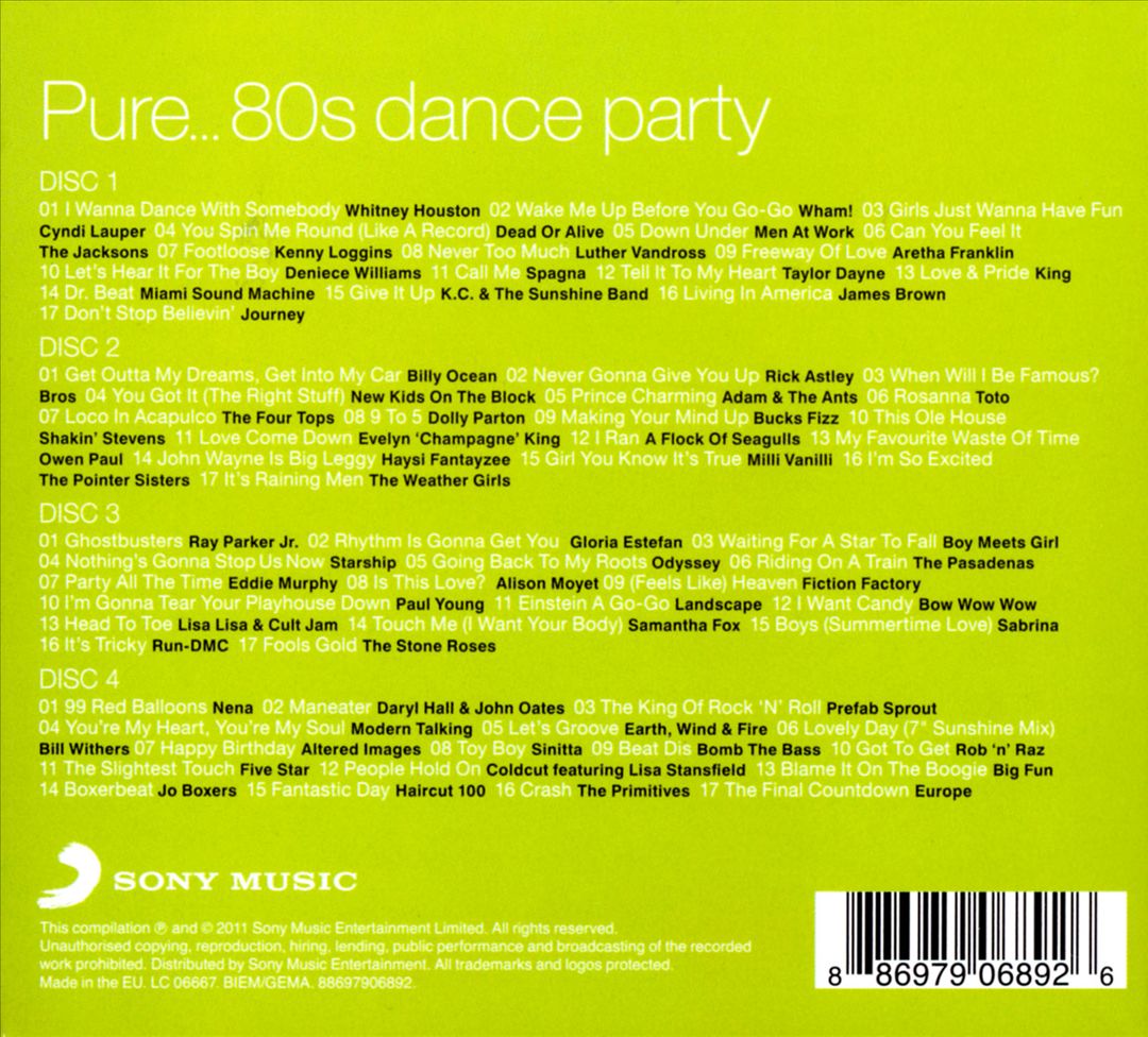 Pure... 80s Dance Party cover art