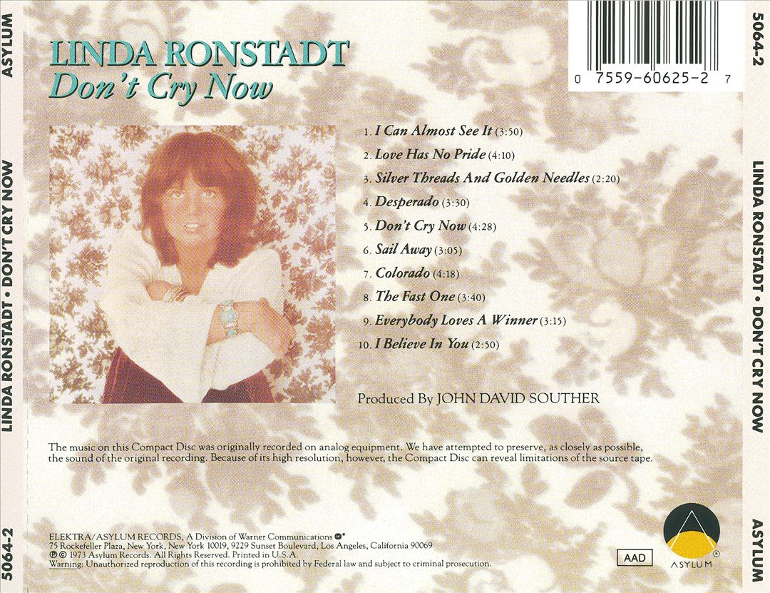 Don't Cry Now cover art