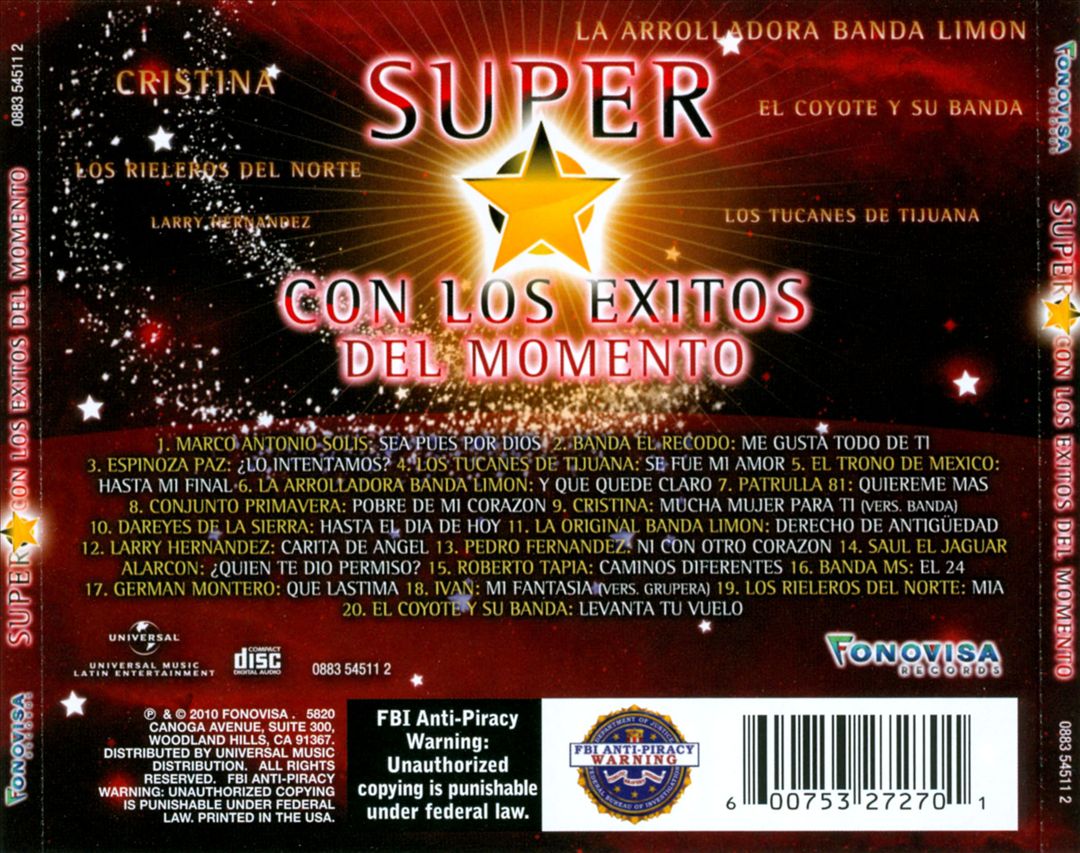 Super Estrellas Con Los Exitos del Momento cover art