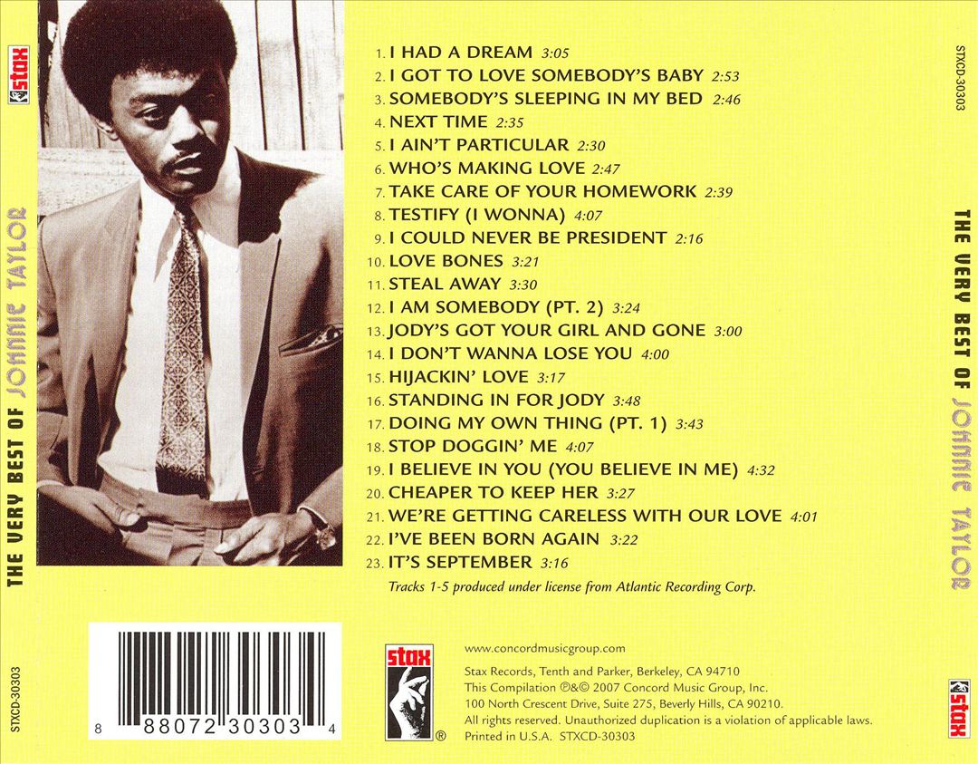 Very Best of Johnnie Taylor cover art