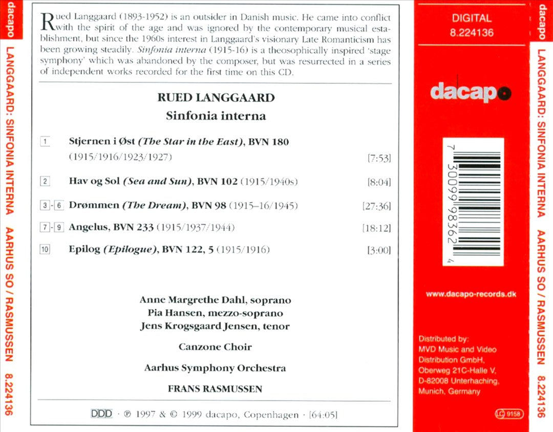 Rued Langgaard: Sinfonia interna cover art