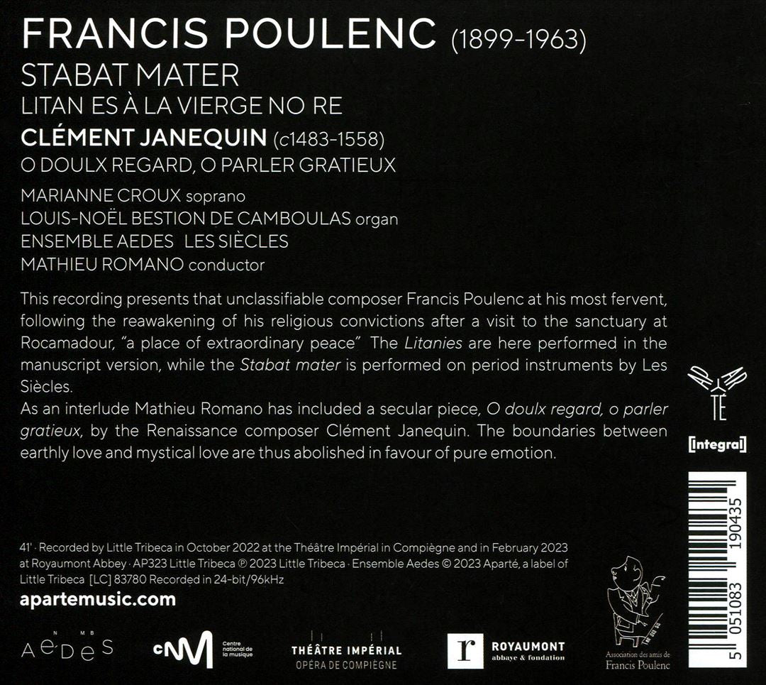 Poulenc: Stabat Mater; Litanies à la Vierge noire cover art