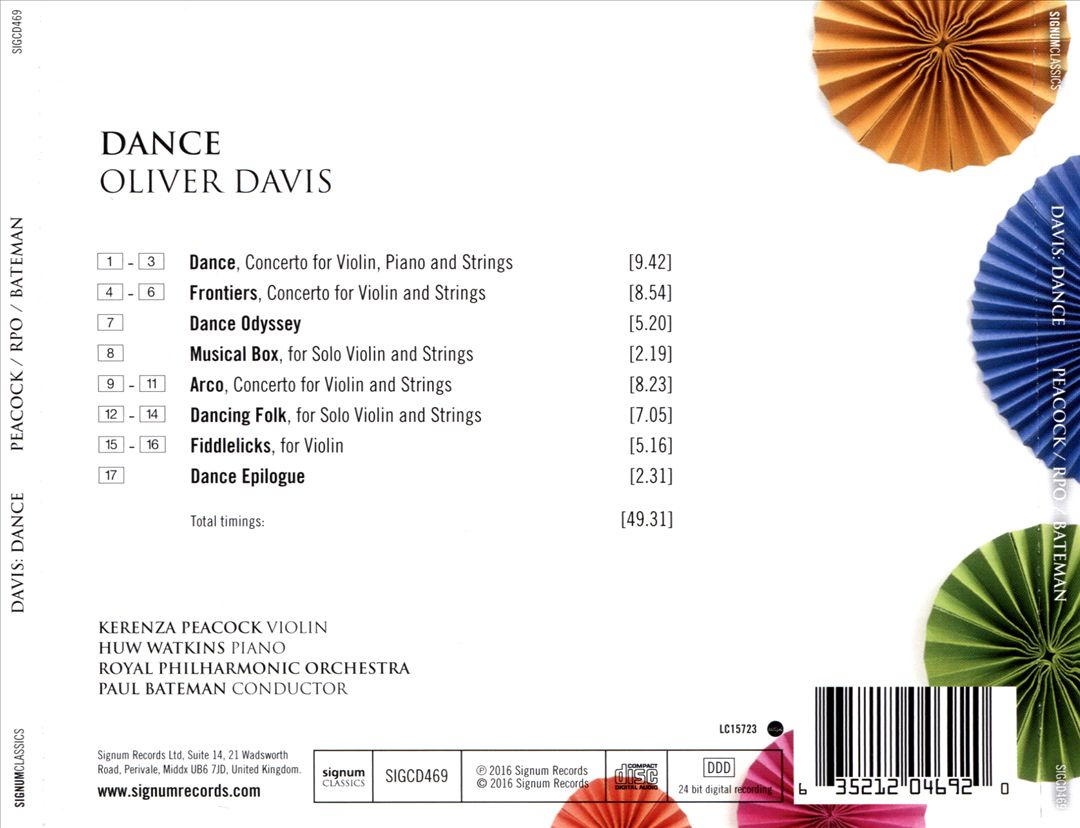 Oliver Davis: Dance cover art
