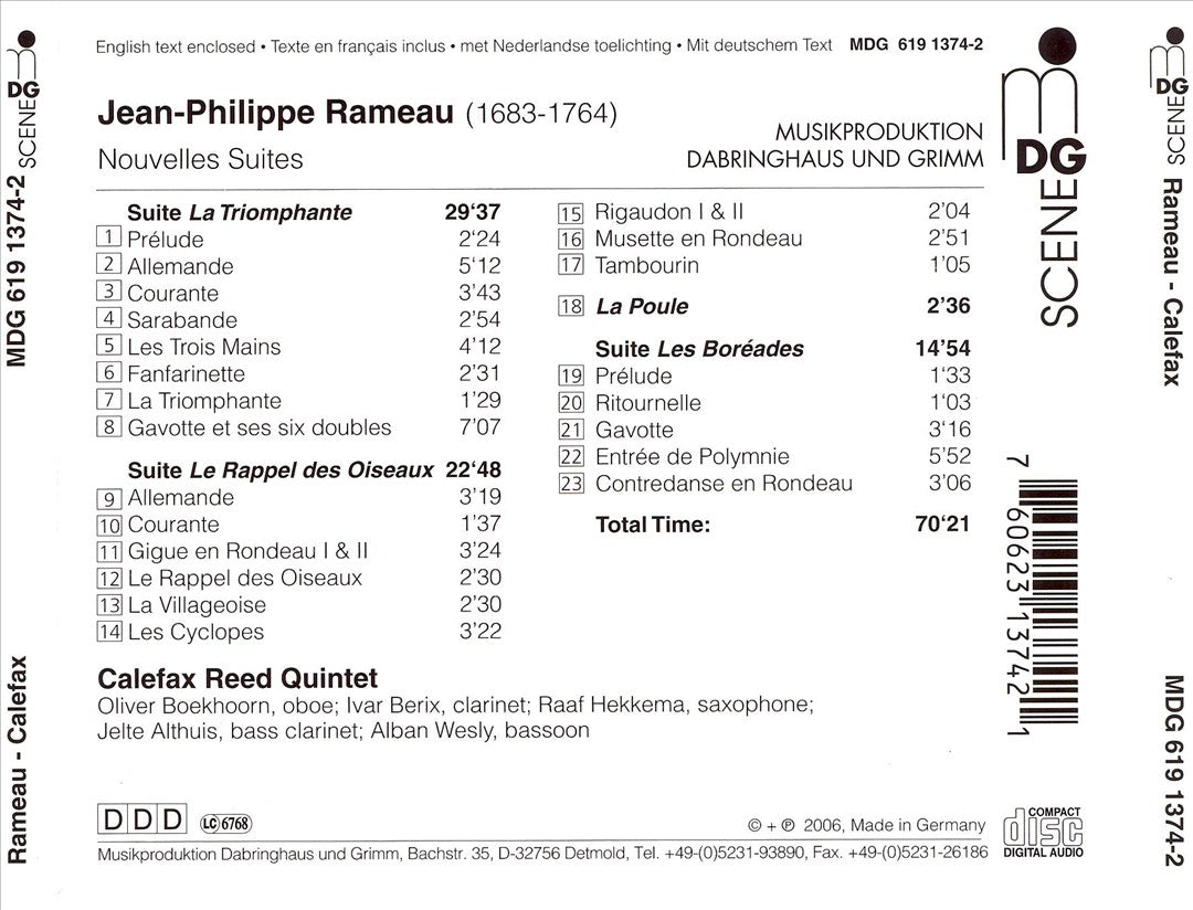 Jean-Philippe Rameau: Nouvelles Suites cover art