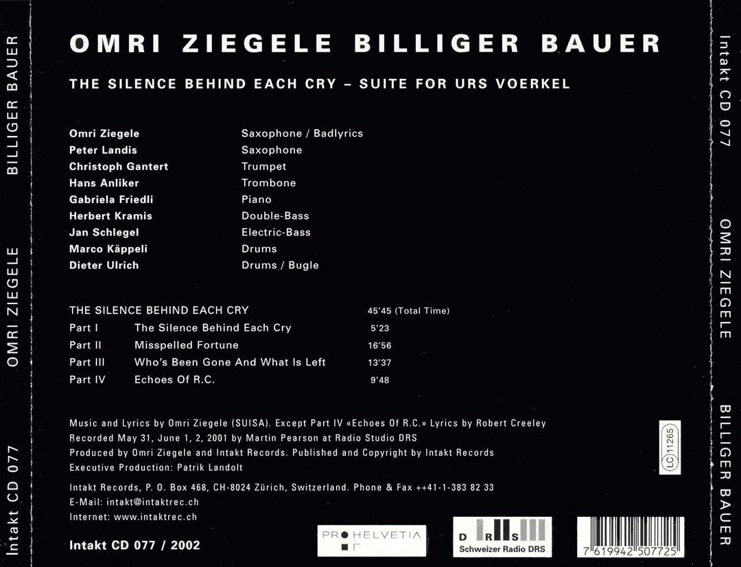 Silence Behind Each Cry: Suite for Urs Voerkel cover art