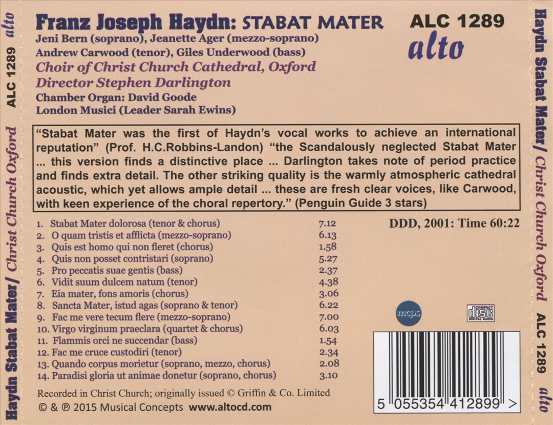 Haydn: Stabat Mater cover art