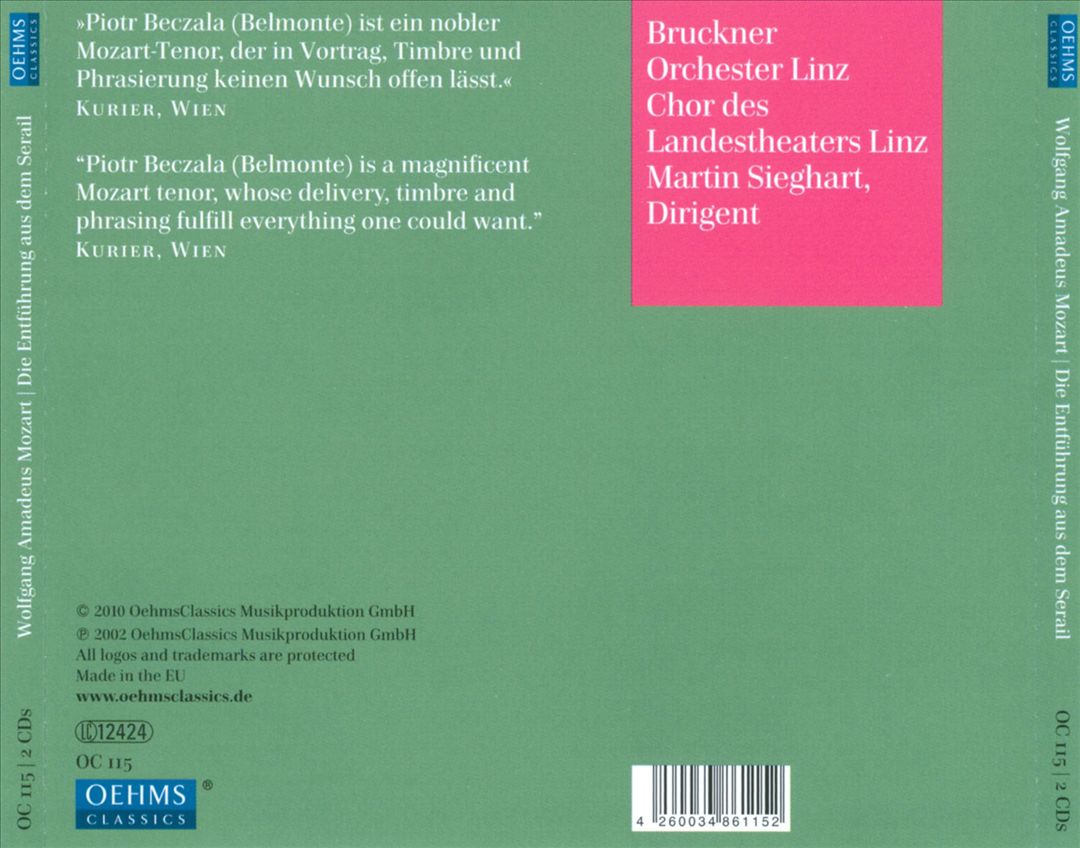 Mozart: Die Entführung aus dem Serail cover art
