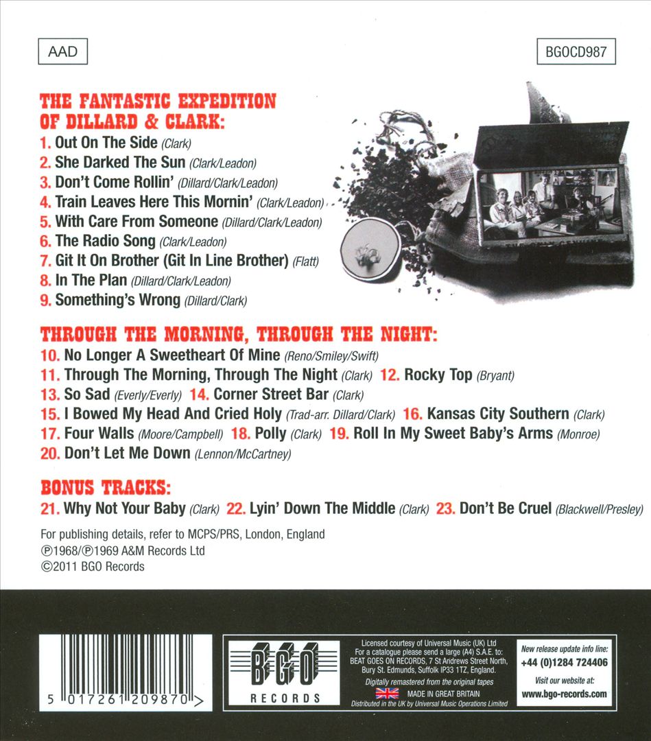 Fantastic Expedition of Dillard & Clark/Through the Morning, Through the Night cover art